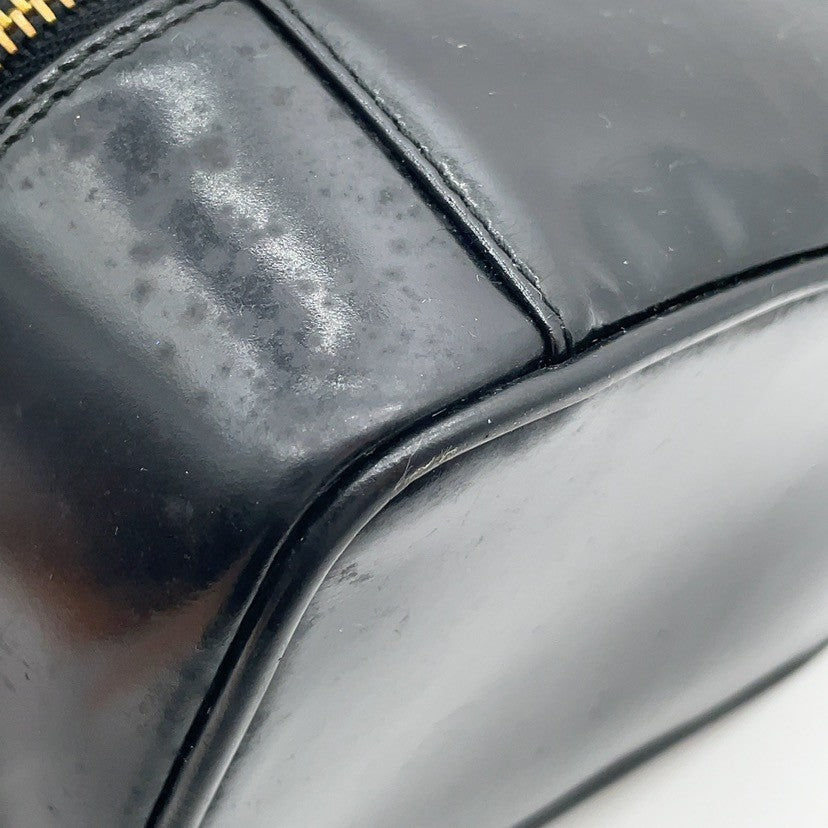 Gucci Bamboo Leather Vanity Handbag Black