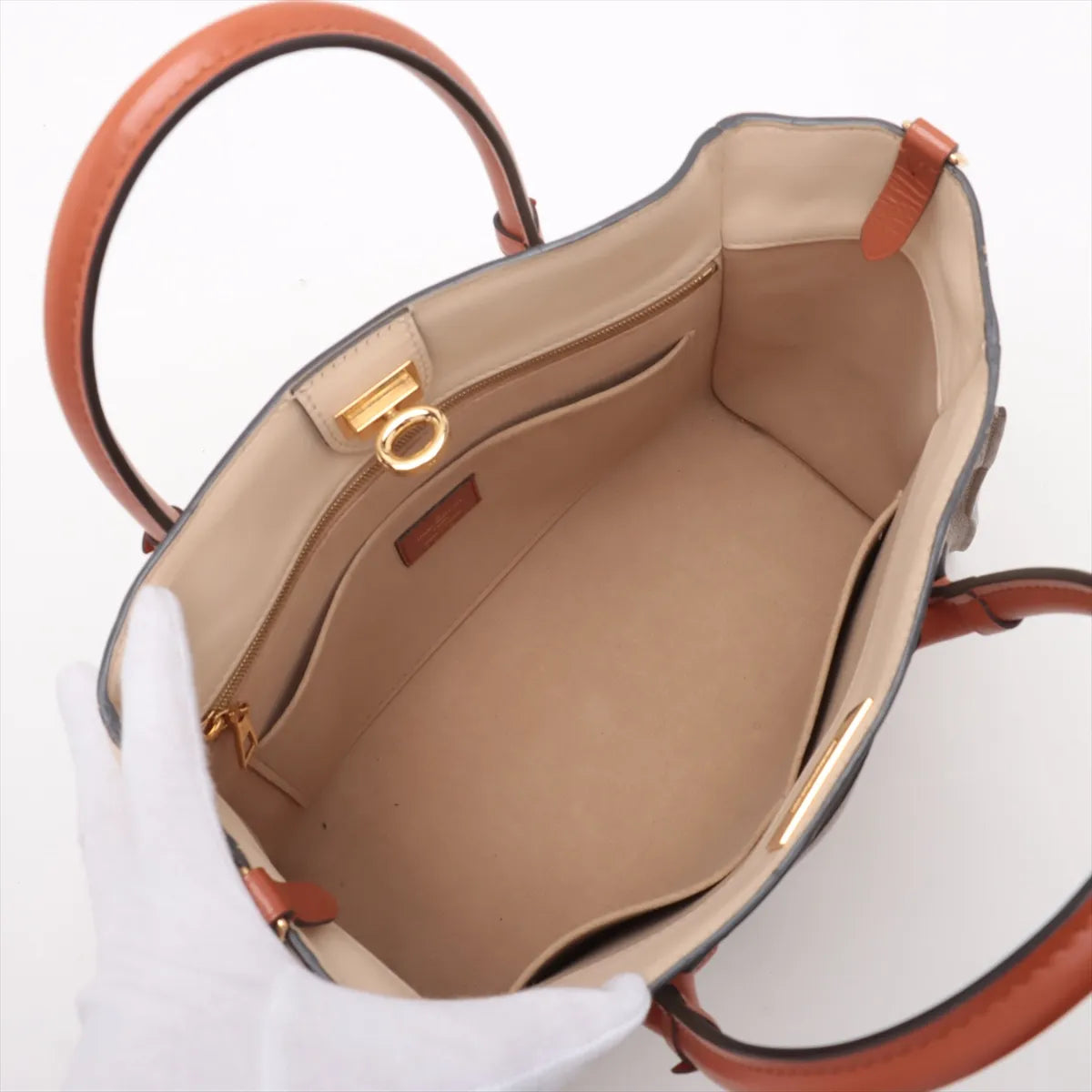 Louis Vuitton Monogram Tuffetage On My Side Beige
