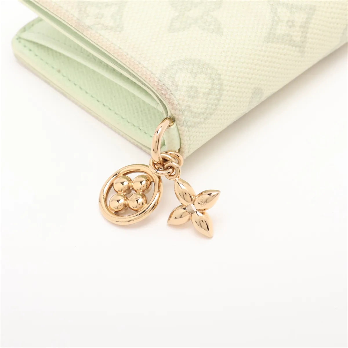 Louis Vuitton Monogram LV Charm Pocket Wallet Light Green