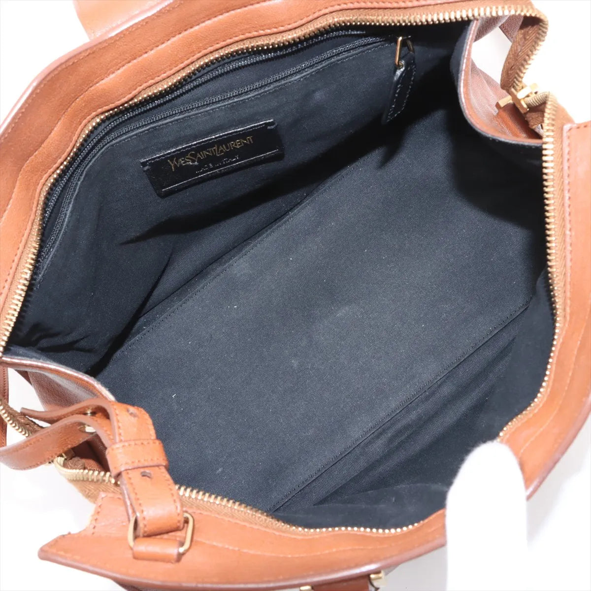 Yves Saint-Laurent Cabas Chyc Leather Two-Way Shoulder Bag Brown