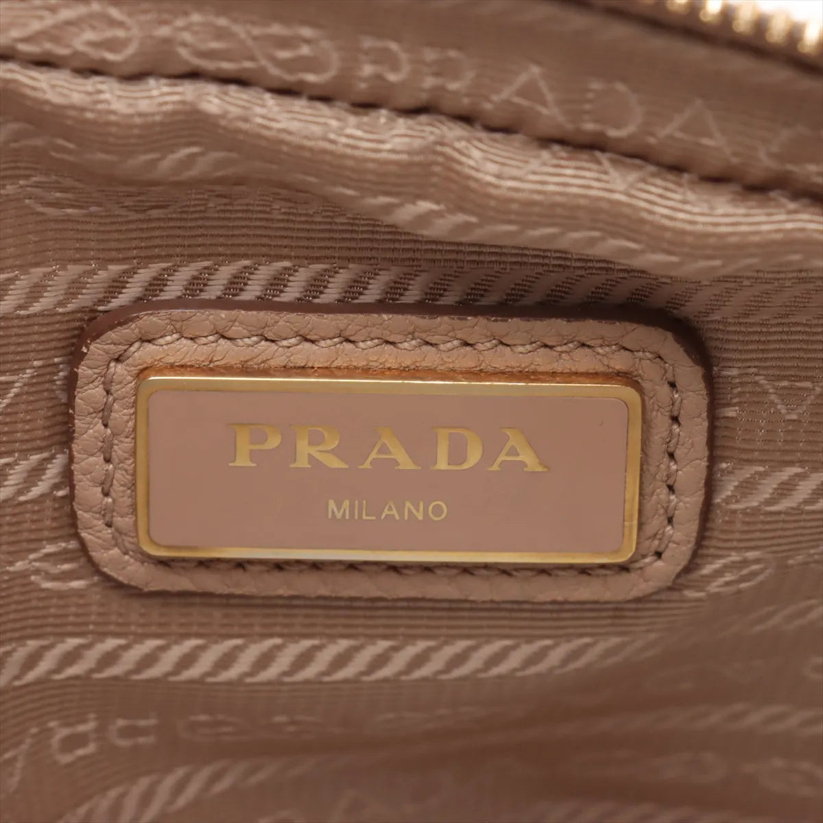 Prada Vitello Phenix Leather Camera Bag Beige