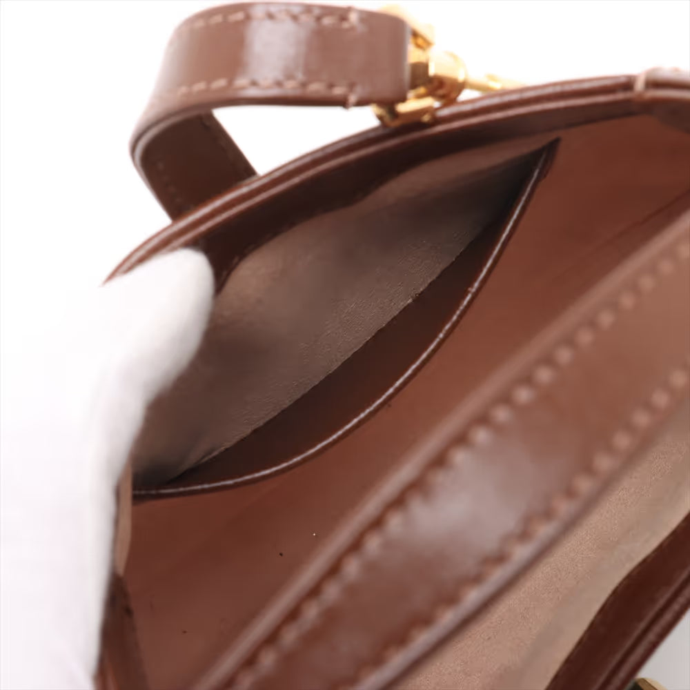 Gucci Jackie 1961 GG Supreme Leather Shoulder Bag Brown x Beige