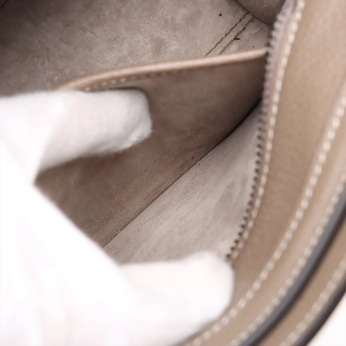 Celine Luggage Nano Shopper Leather Handbag Brown