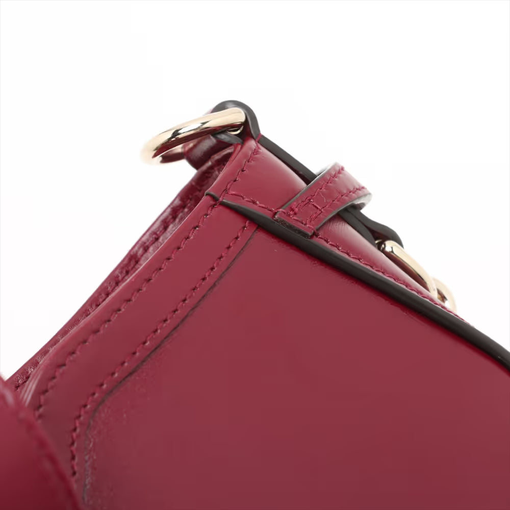Gucci Moonside Leather Shoulder Bag Red