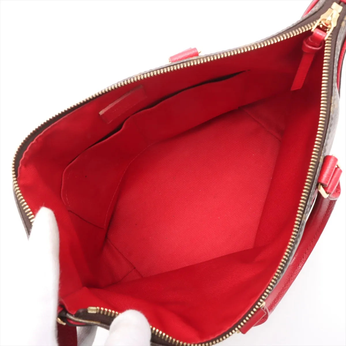 Louis Vuitton Monogram Tournelle PM Brown x Red