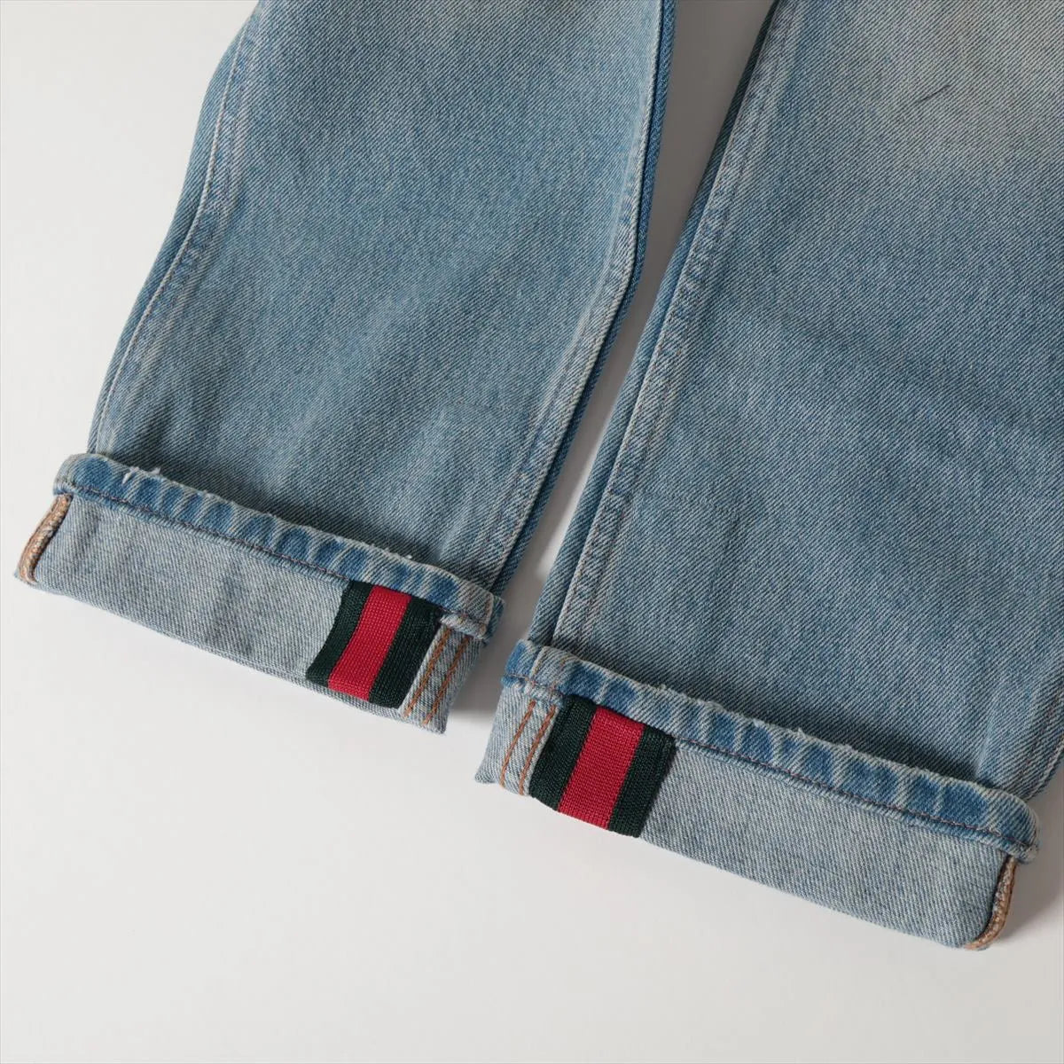 Gucci Sylvie Web Cotton Denim Pant Blue