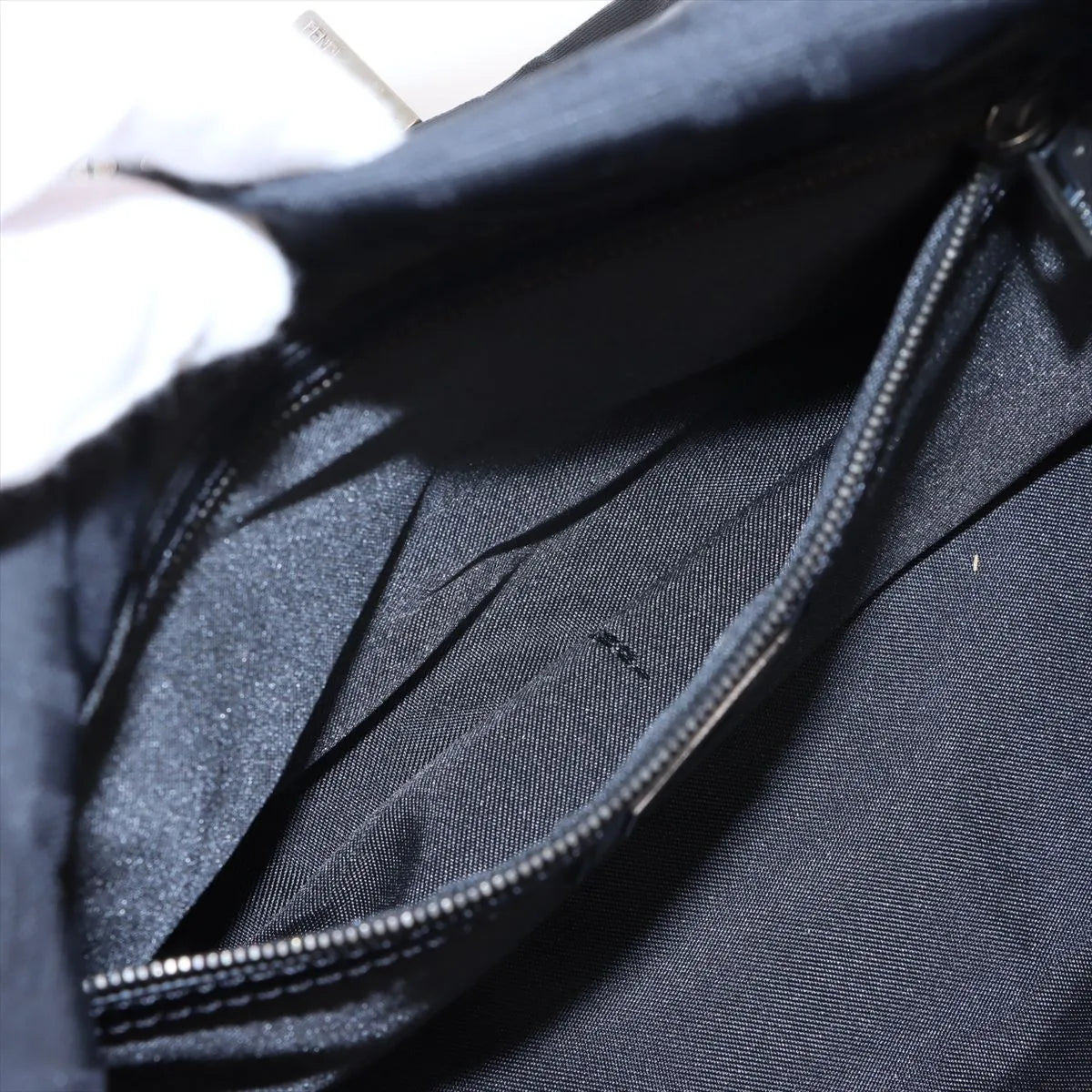 Fendi Zucca Mamma Baguette Shoulder Bag Black