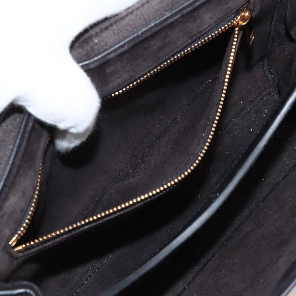 Celine 16 Small Leather Shoulder Bag Black