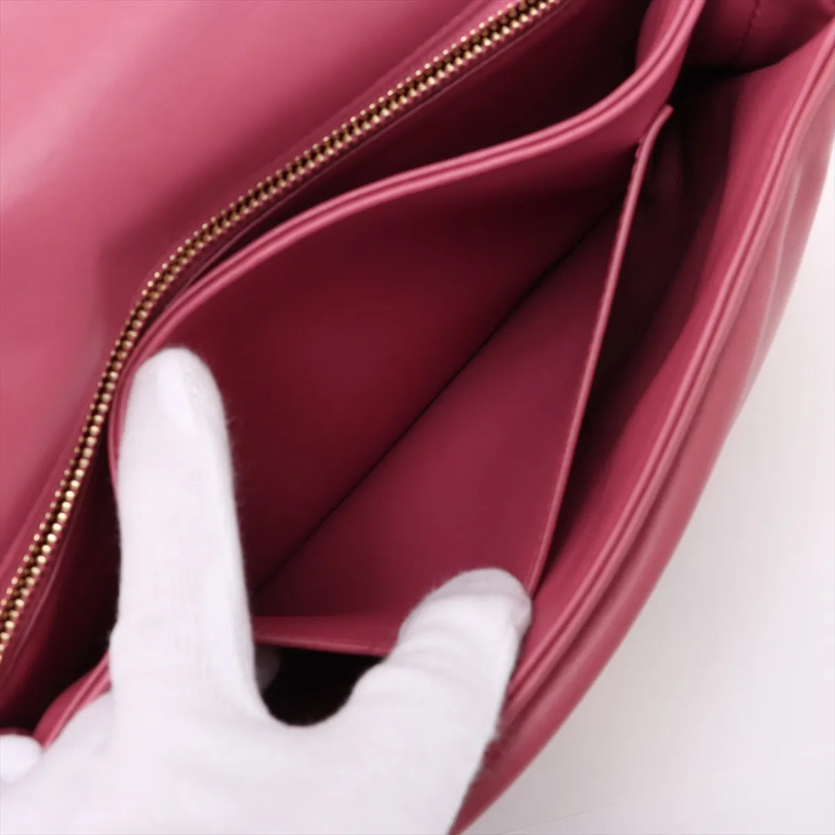 Loewe Puffer Leather Chain Shoulder Bag Pink