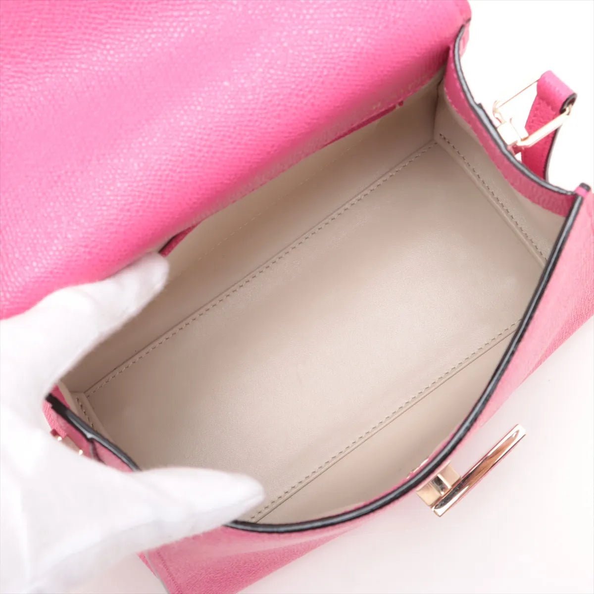 Valextra Iside Top Handle Mini Bag Pink