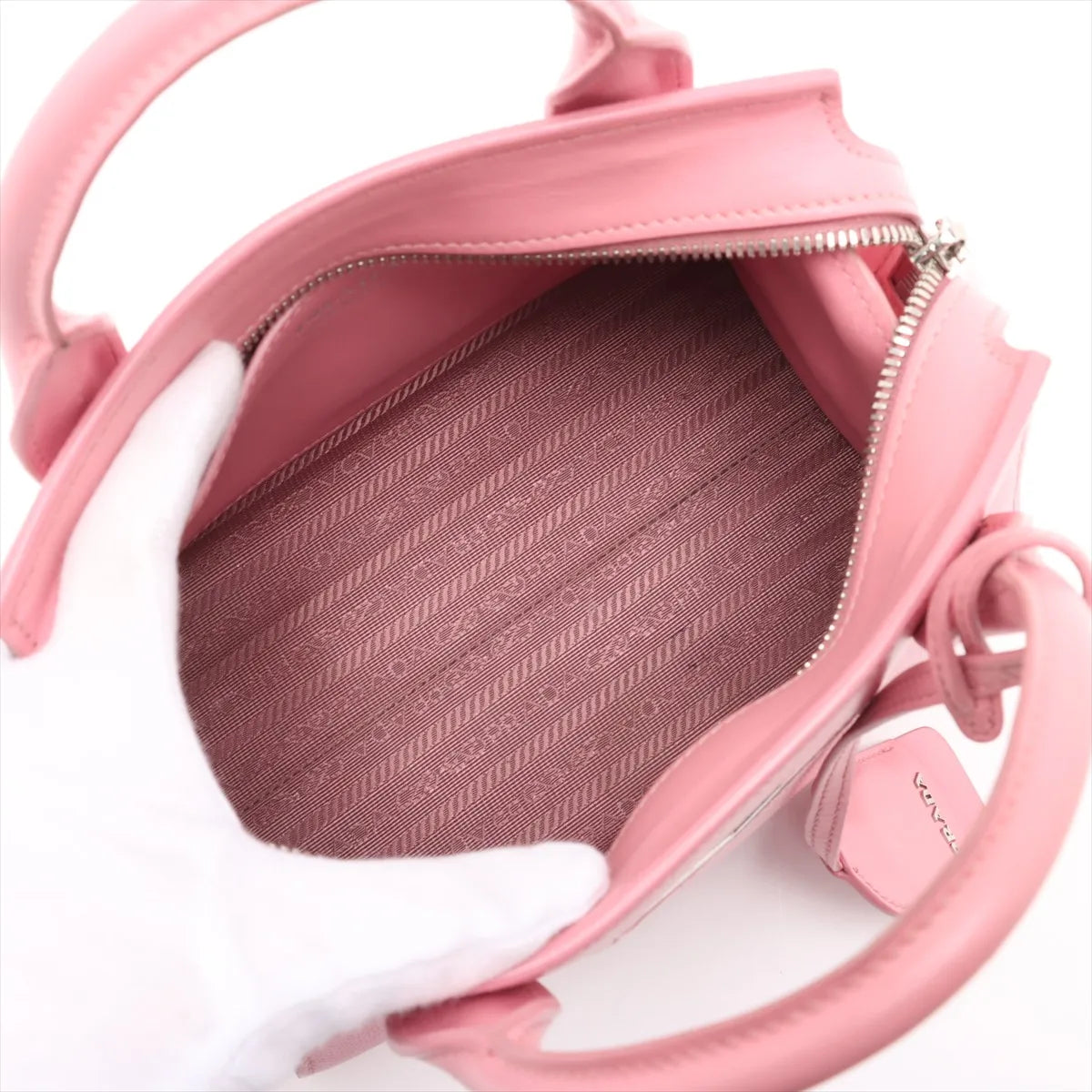 Prada Saffiano Cuir Leather Two-Way Handbag Pink