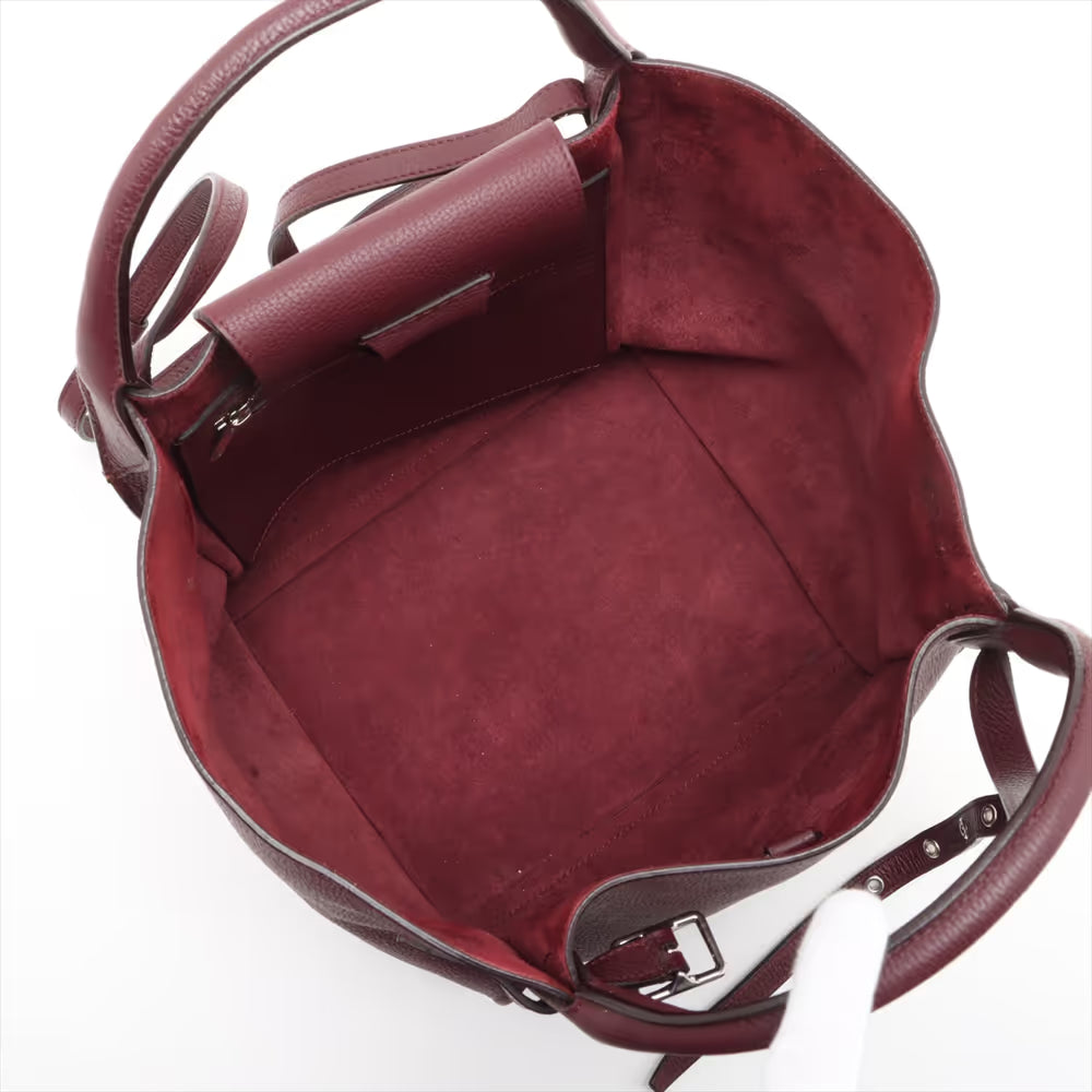 Celine Big Bag Small Leather Two-Way Shoulder Bag Bordeaux