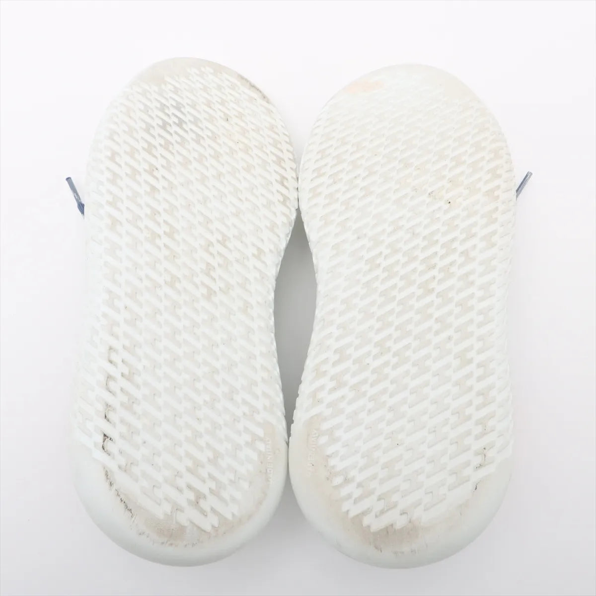 Hermes Duel Knit × Leather Sneakers Blue x White