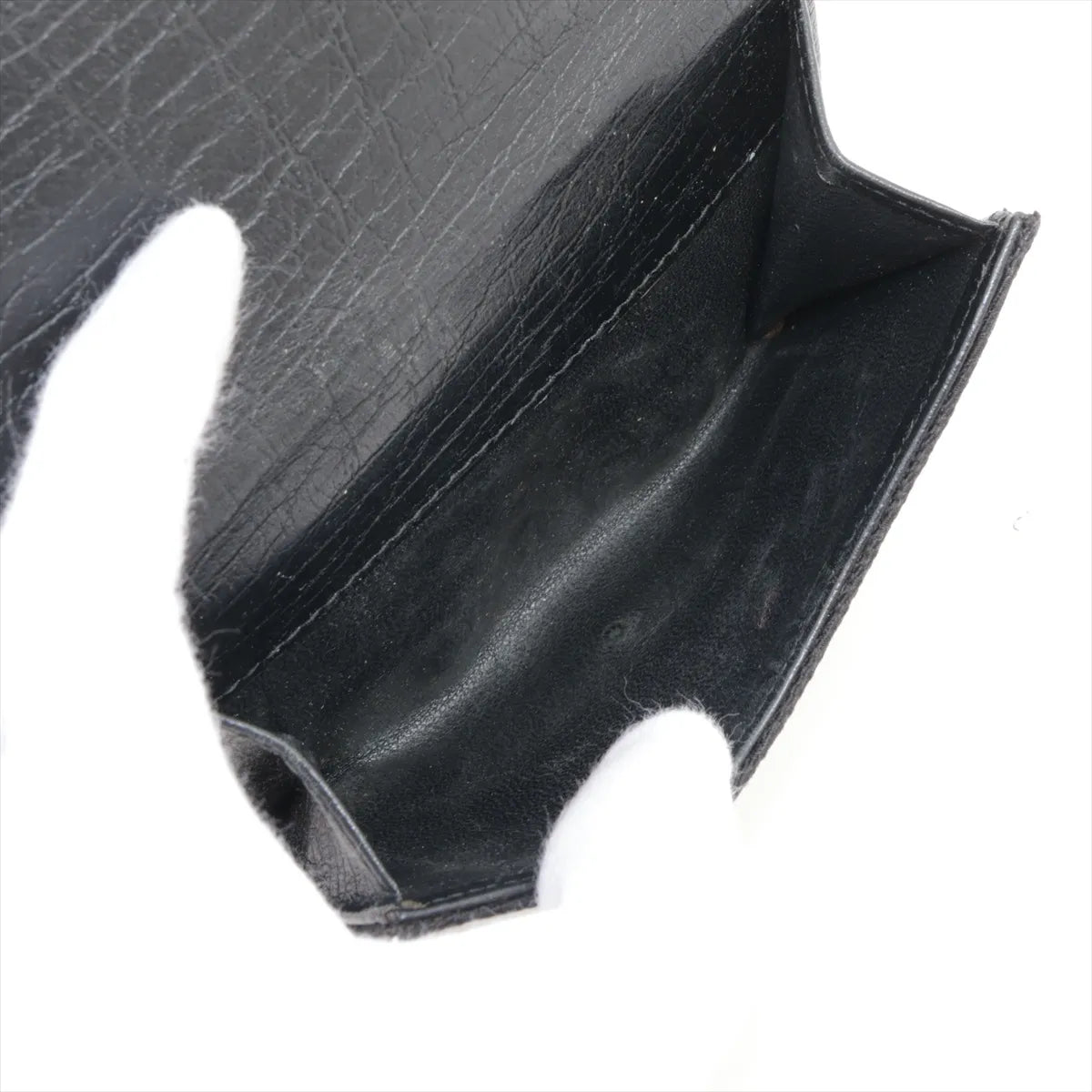 Gucci Guccissima Canvas Horsebit Leather Compact Wallet Black