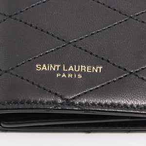 Saint Laurent Leather Strap Card Case Black