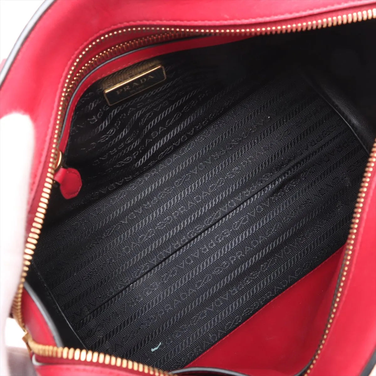 Prada Saffiano Leather Two-Way Handbag Red