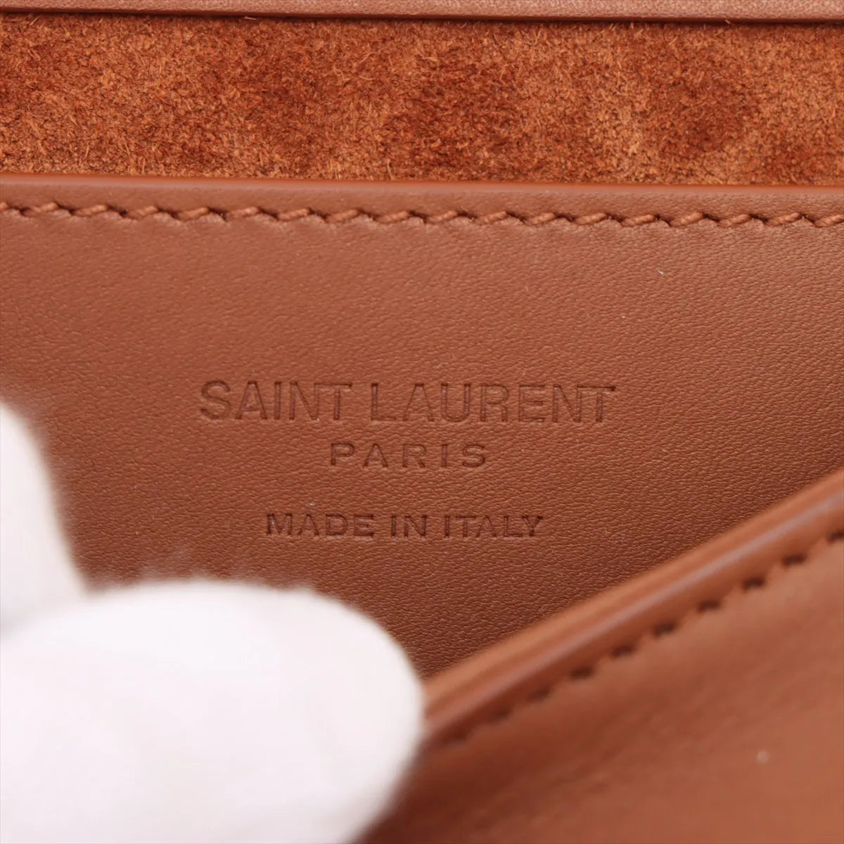 Saint Laurent Paris Voltaire Mini Canvas Leather Shoulder Bag Beige×Brown
