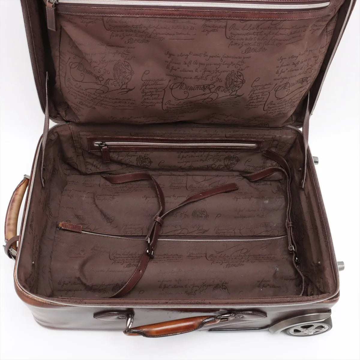 Berluti Formula 1000 Leather Suitcase Brown