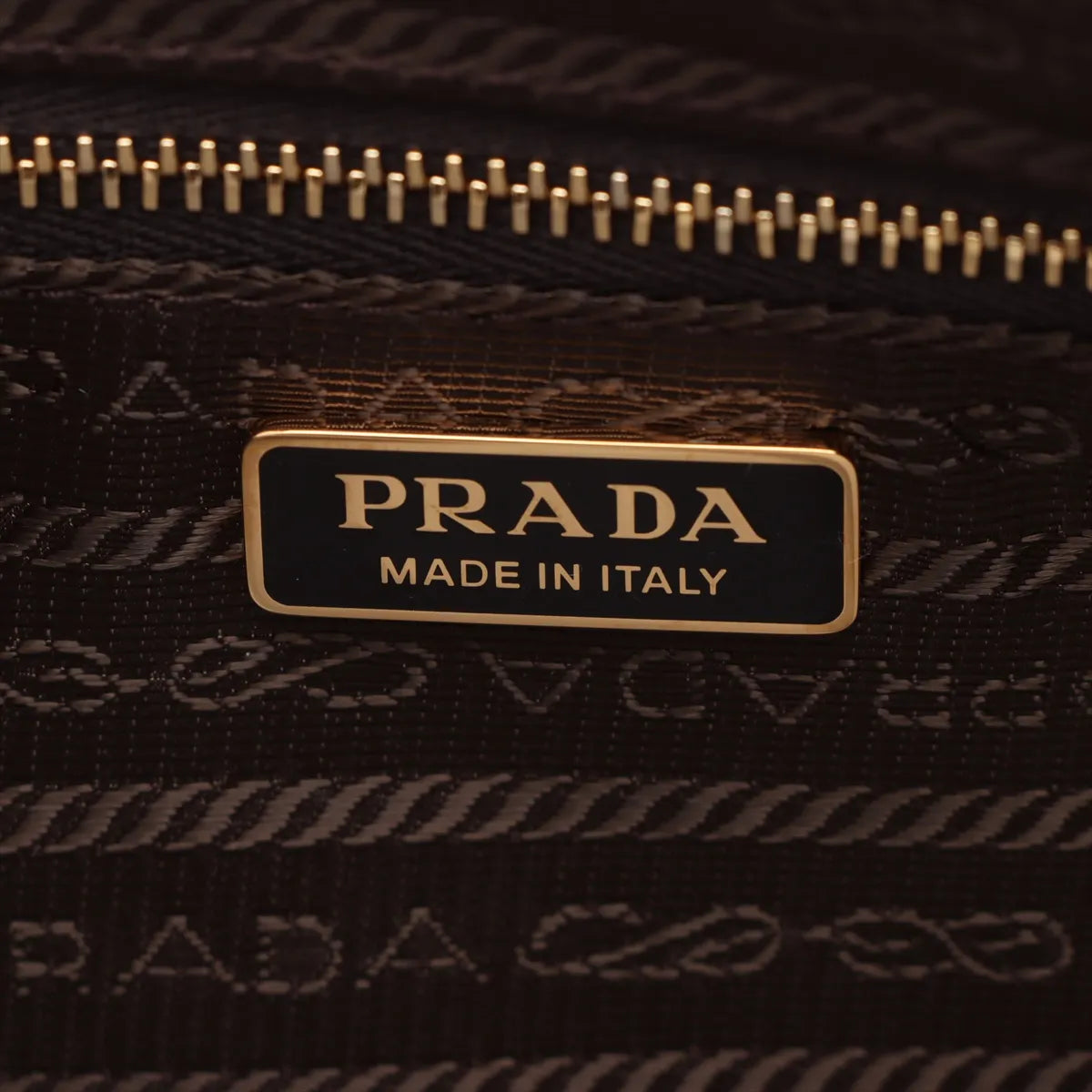 Prada Soft Grain Leather Shoulder Bag Brown