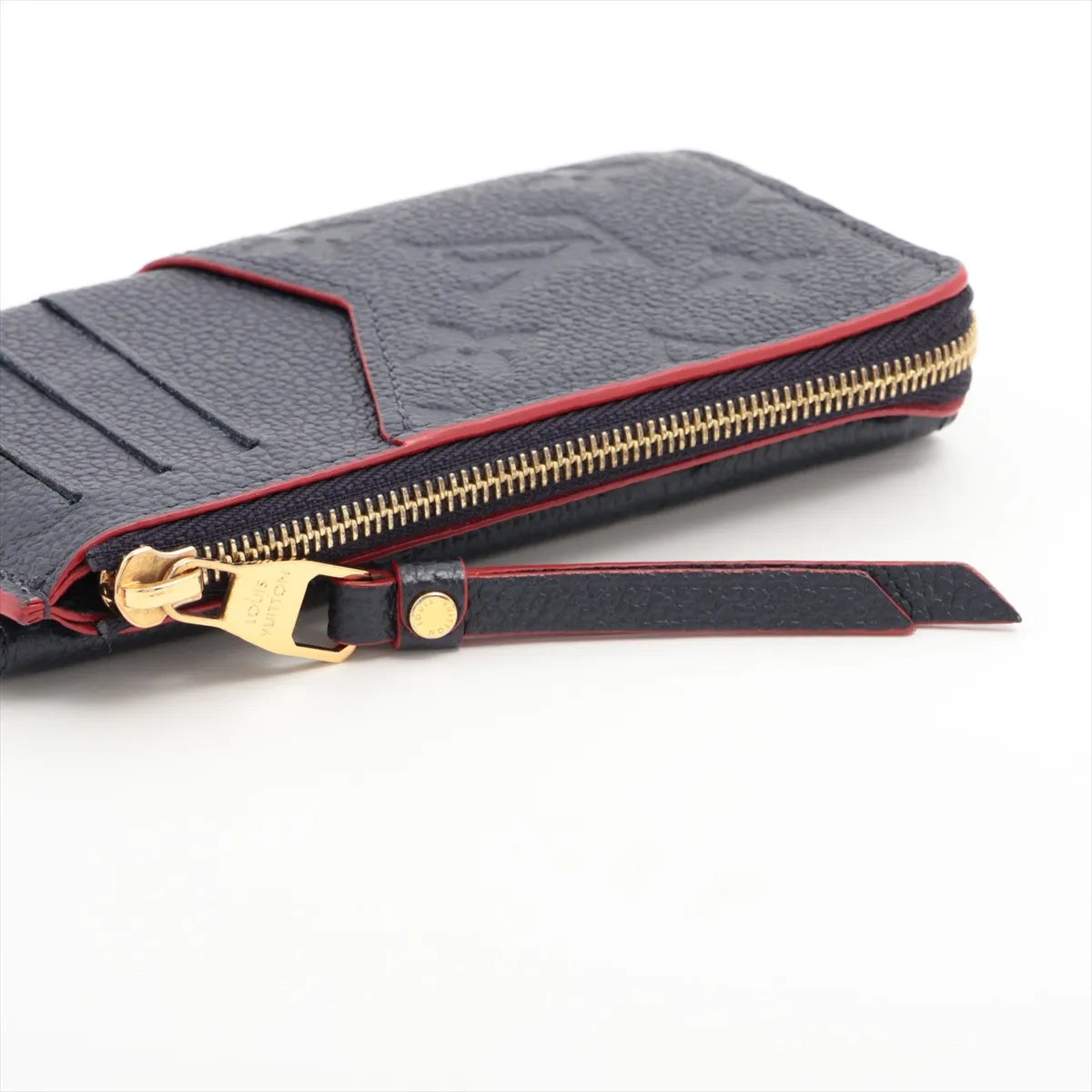 Louis Vuitton Monogram Empreinte Recto Verso Card Holder Marine Rouge