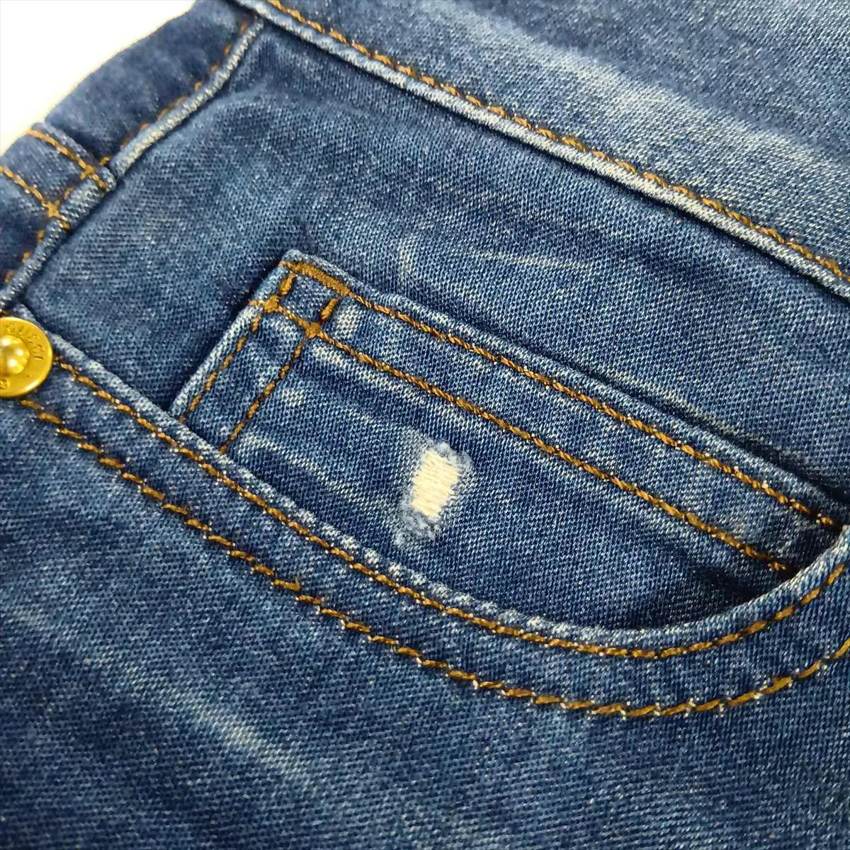 Gucci Cotton Polyurethane Denim Pants Blue
