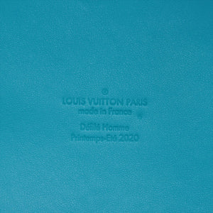 Designer Louis Vuitton Keepall Ultra Limited Edition Triangle Monogram Mesh 50 Turquoise