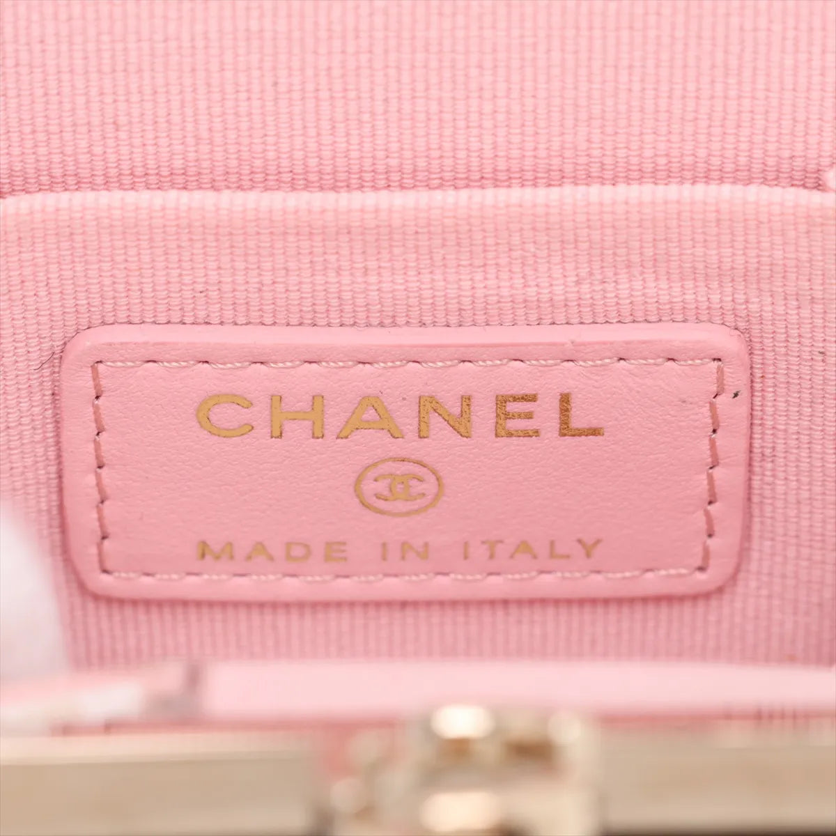 Chanel CC Logo Matelasse Lambskin Chain Shoulder Bag Black