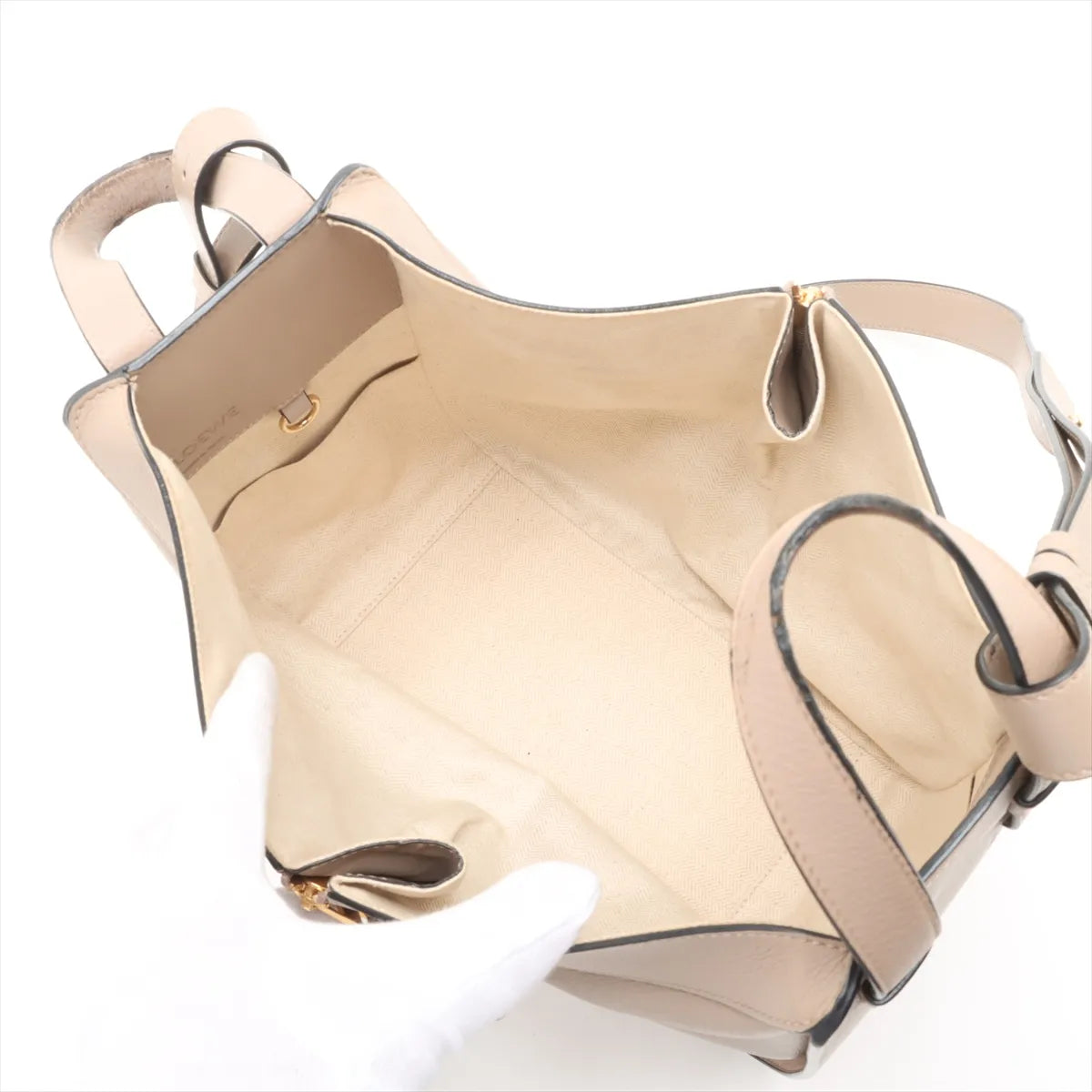 Loewe Hammock Small Leather Two-Way Shoulder Bag Beige