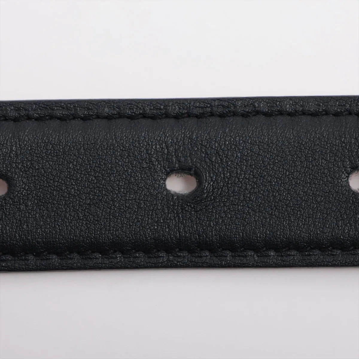 Hermès Mini Constance H Leather Belt Black