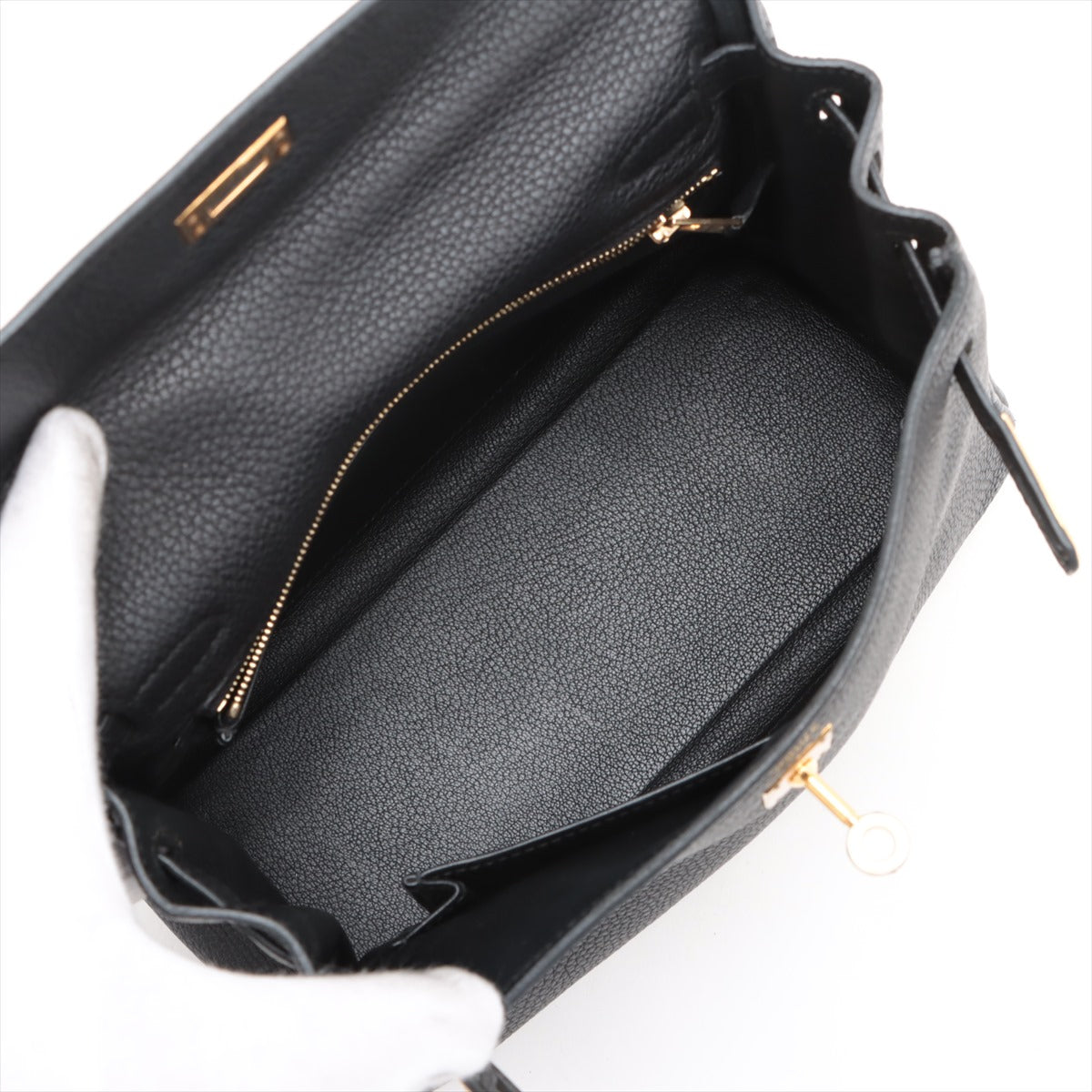Hermes Kelly 25 Taurillon Clemence Shoulder Bag Black * PREORDER *