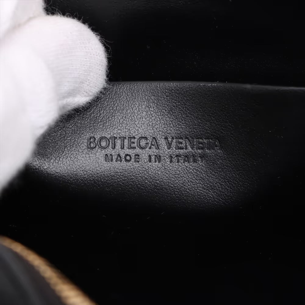 Bottega Veneta Intrecciato Mini Loop Leather Shoulder Bag Black