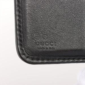 Gucci Micro Guccissima Leather Compact Wallet Black