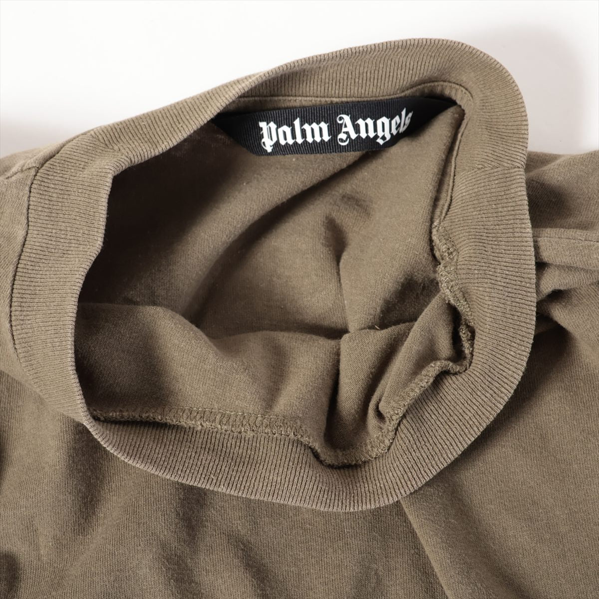 Palm Angels Cotton Oversized T-shirt Olive Green