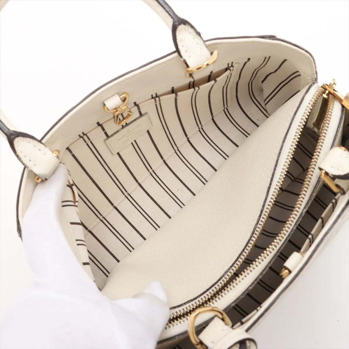 Louis Vuitton Monogram Empreinte Montaigne BB White