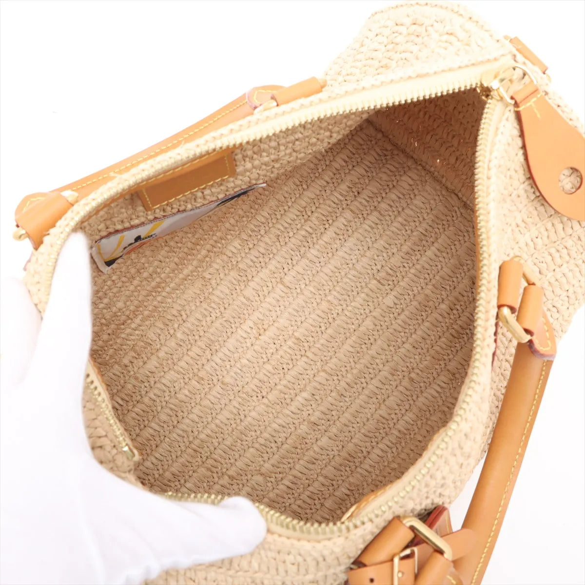 Louis Vuitton Raffia Speedy 30 Bandoulière Bag Beige