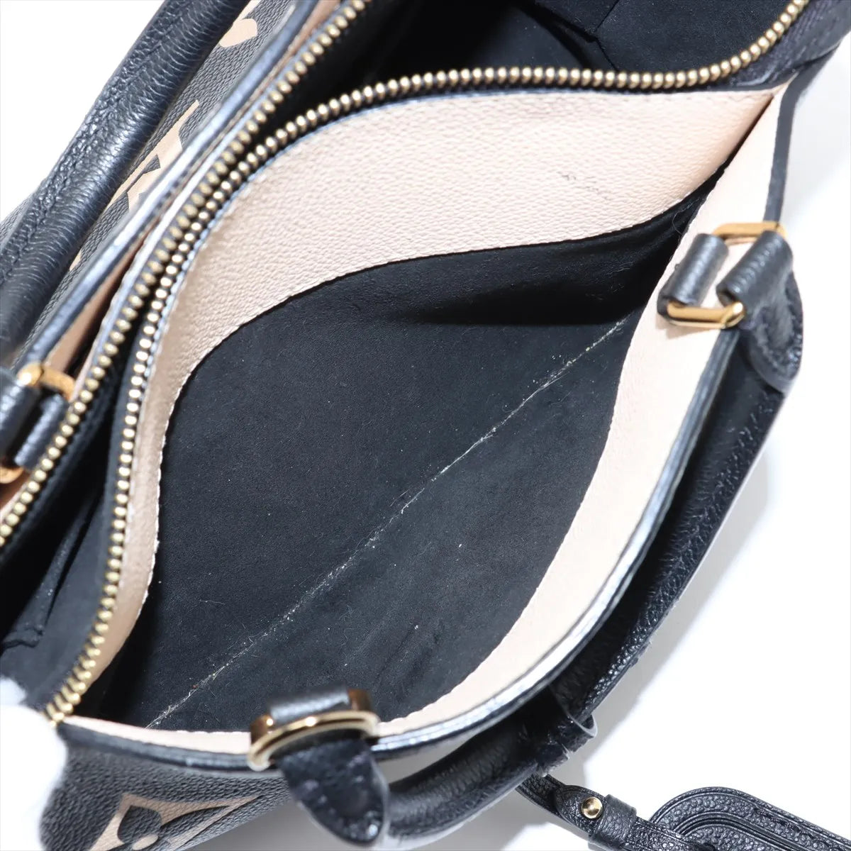 Louis Vuitton Monogram Empreinte Bicolor Petit Palais PM Black x Beige