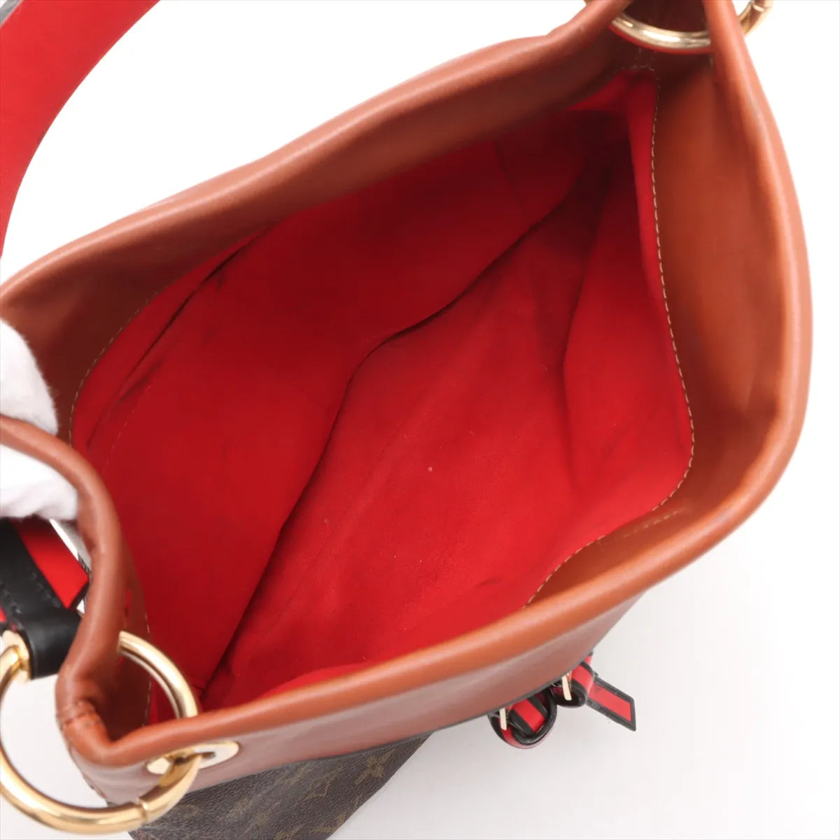 Louis Vuitton Monogram Tuileries Besace Hobo Bag Brown