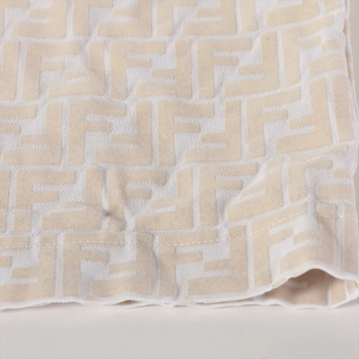 Fendi Zucca Cotton T-shirt White x Beige