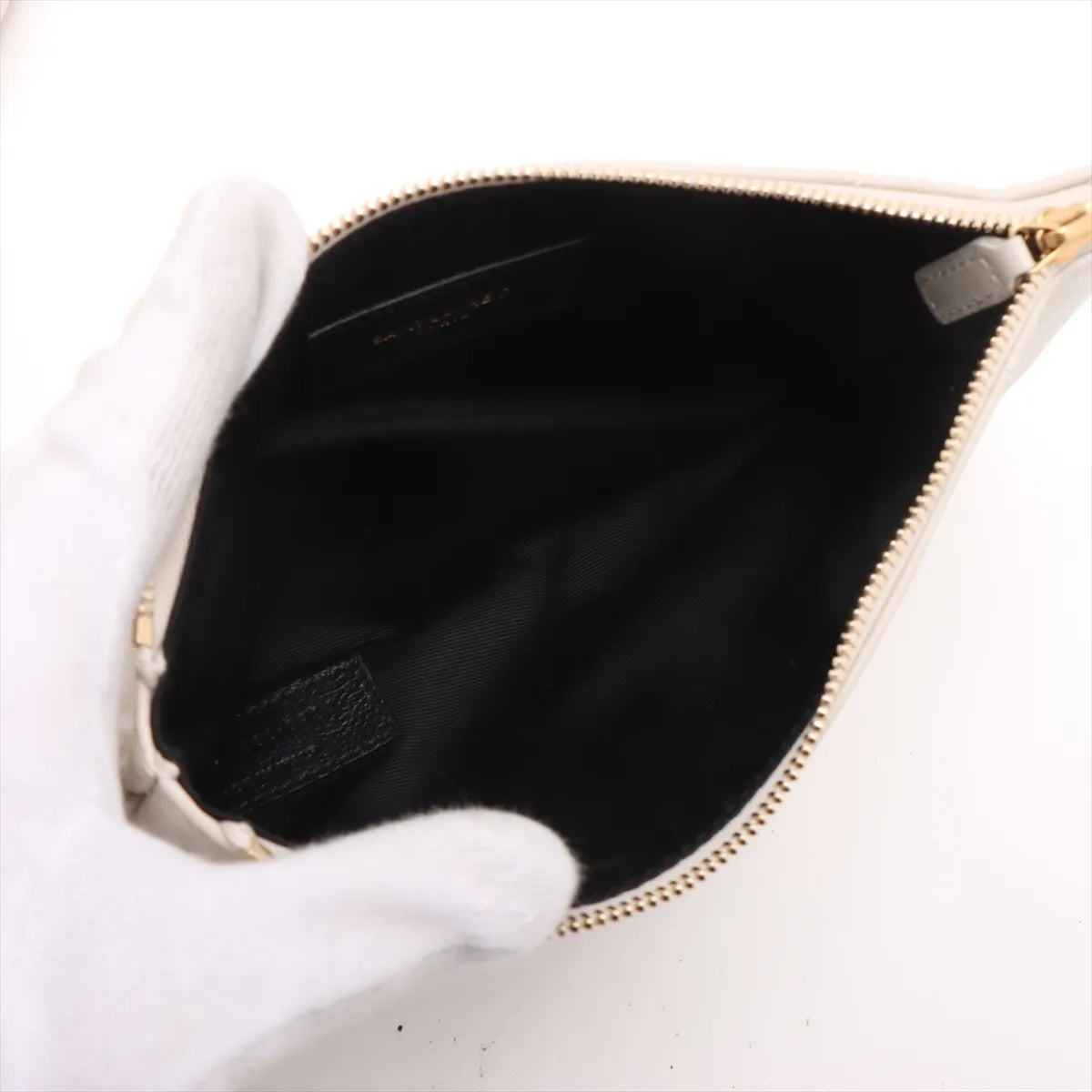 Saint Laurent Paris Jamie Pochon Leather Chain Shoulder Bag Beige
