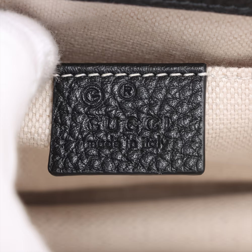 Gucci GG Marmont Leather Chain Shoulder Bag Black