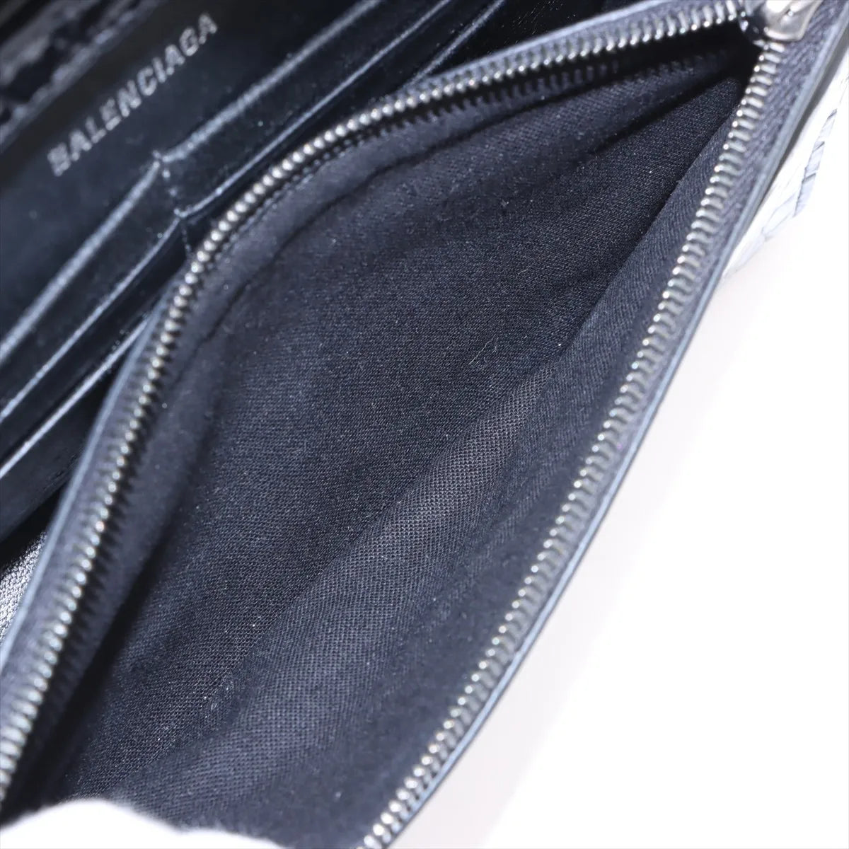 Balenciaga Hourglass Crocodile Wallet on Chain Black
