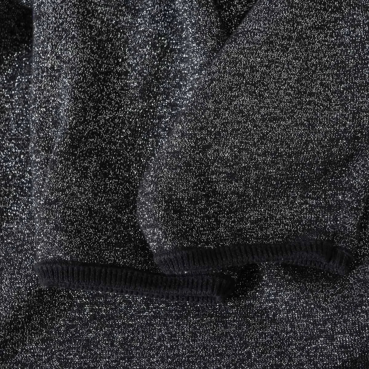 Givenchy Cotton Polyester Knit Dress Black × Silver