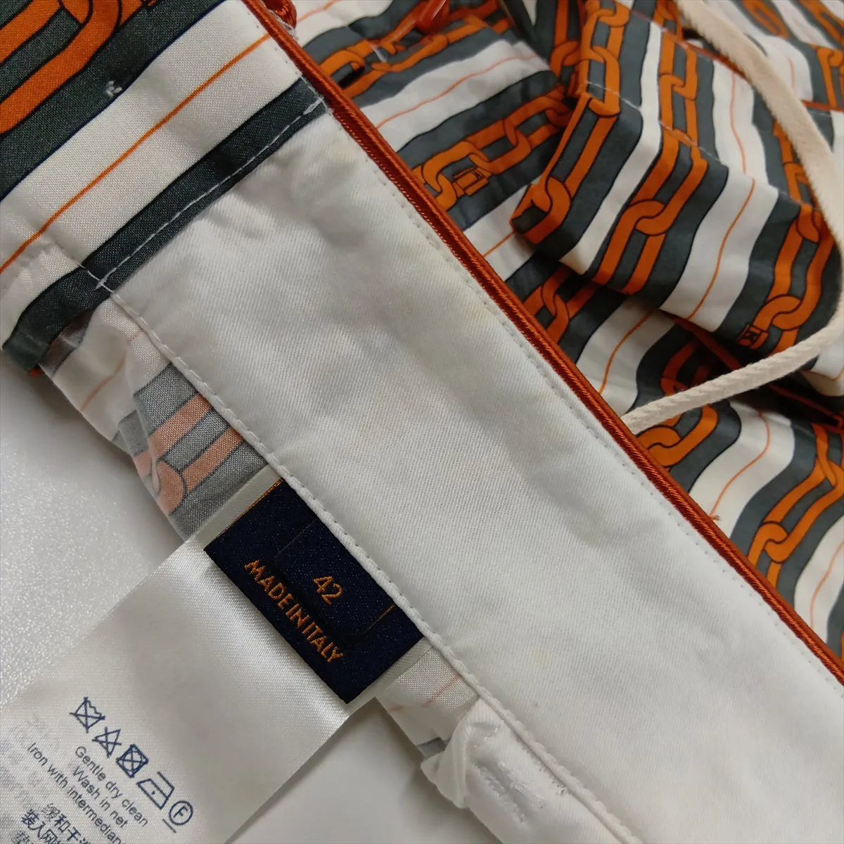 Louis Vuitton Multicolor Chain Cotton Silk Pants