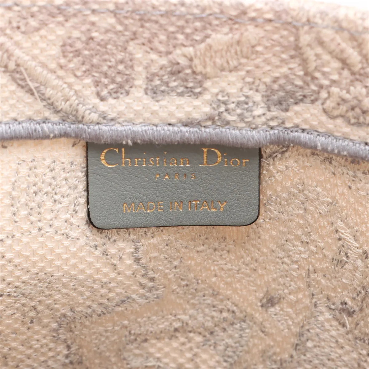 Christian Dior Toile De Jouy Embroidery Book Tote Large Gray