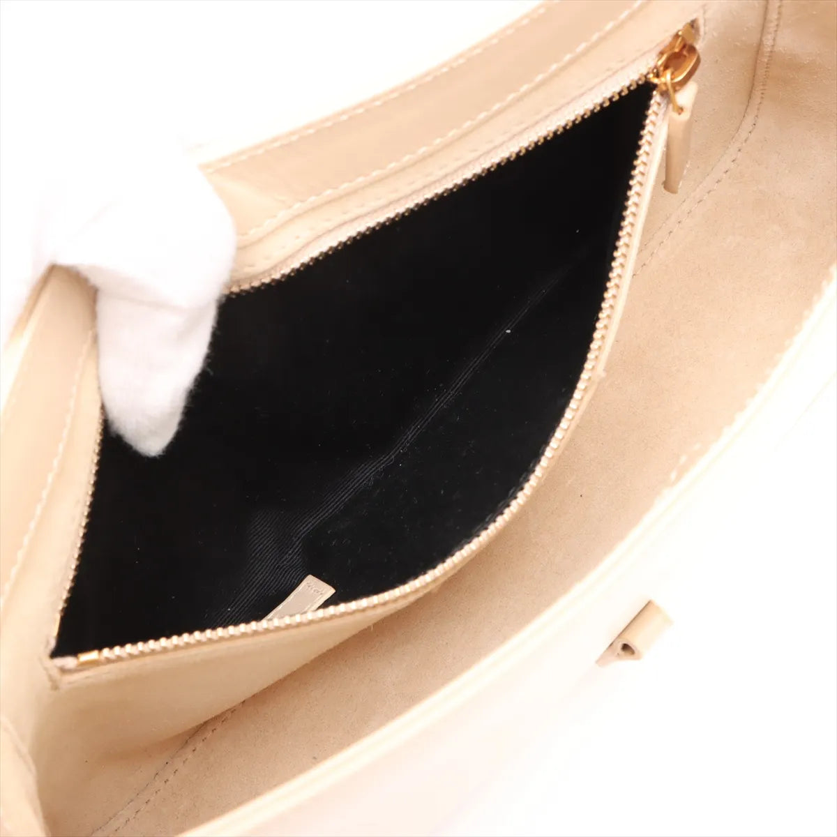 Saint Laurent Paris Le 5 a 7 Cassette Leather Shoulder Bag Beige