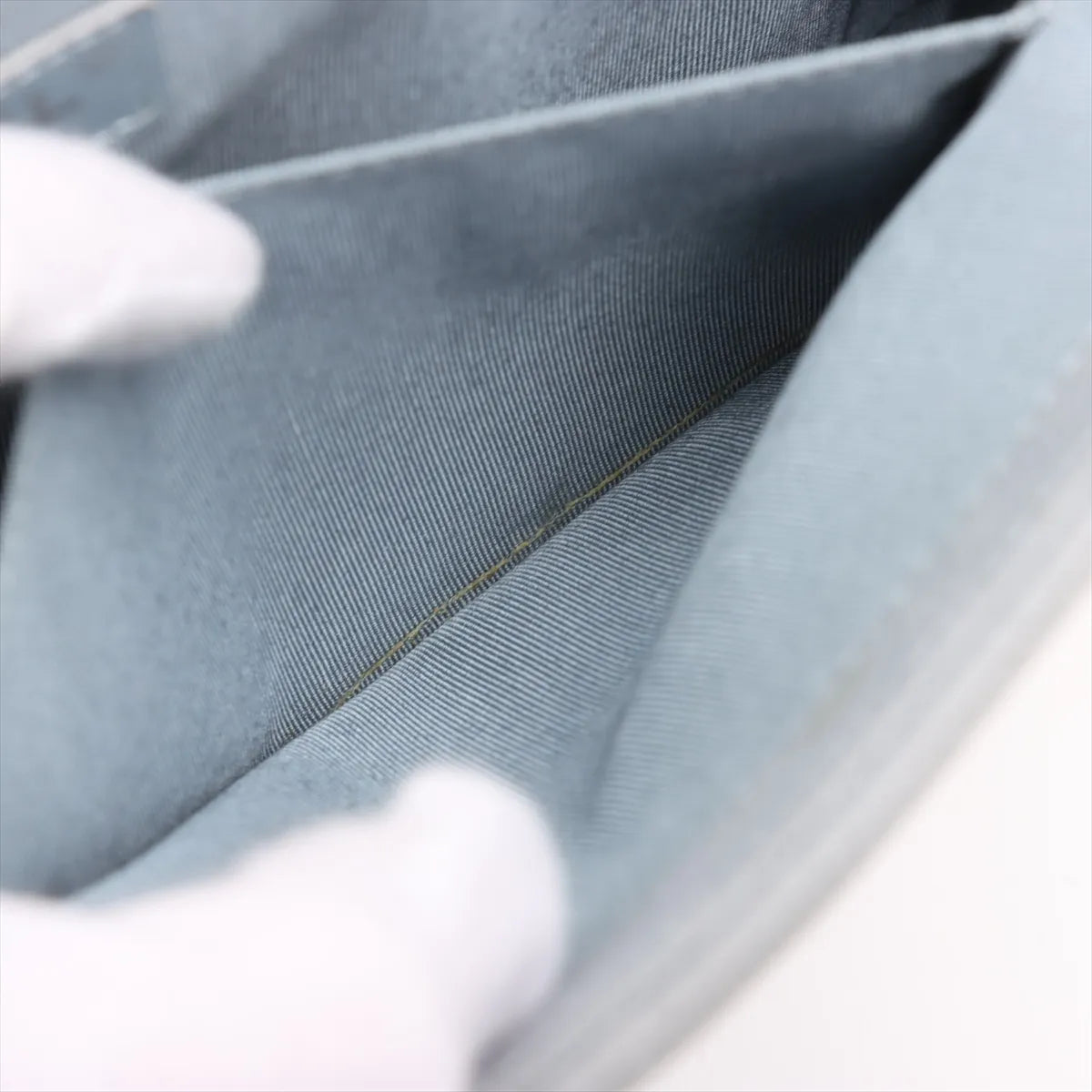 Chanel Boy Large Caviar Skin Chain Shoulder Bag Blue Gray