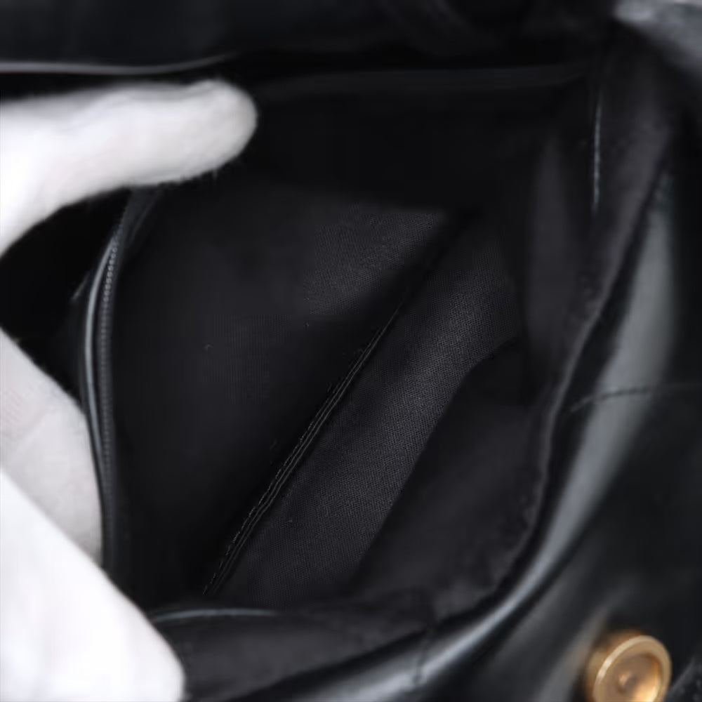 Chanel 22 Shiny Calfskin Small Shoulder Bag Black