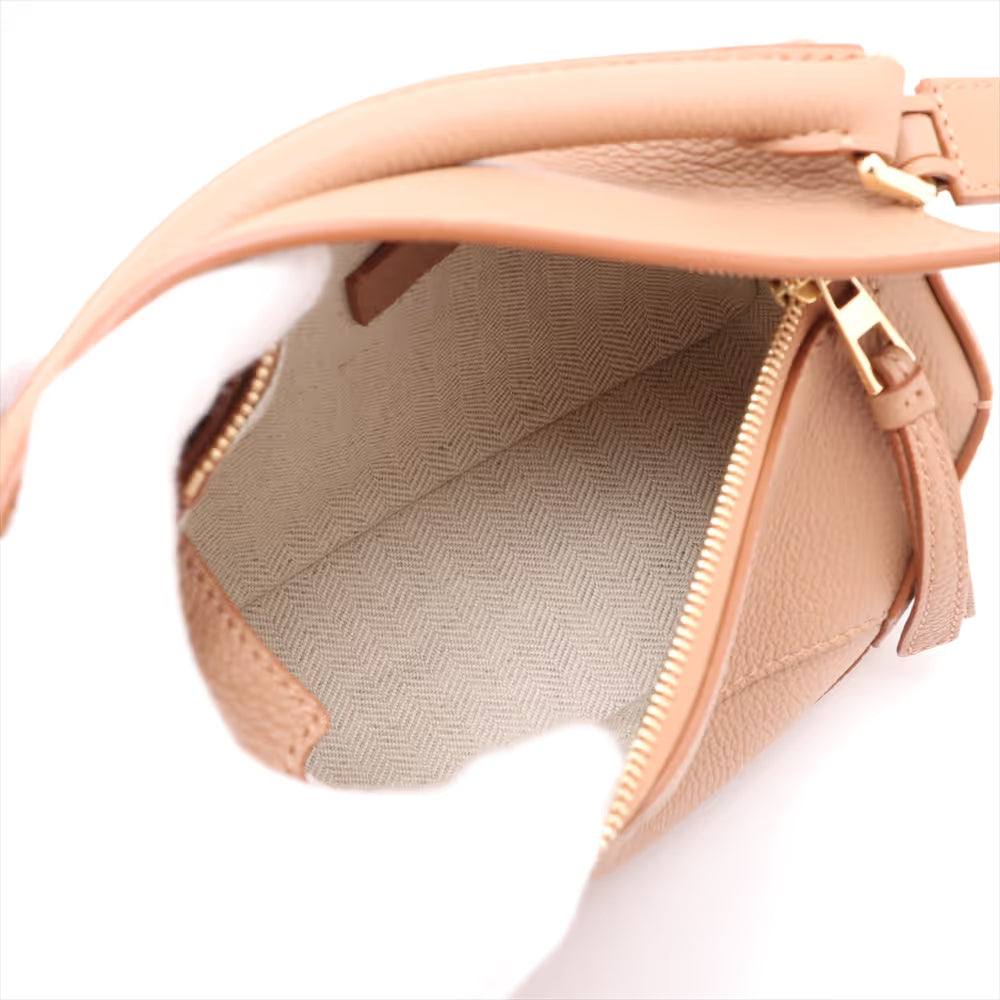 Loewe Mini Puzzle Leather Two-Way Shoulder Bag Beige