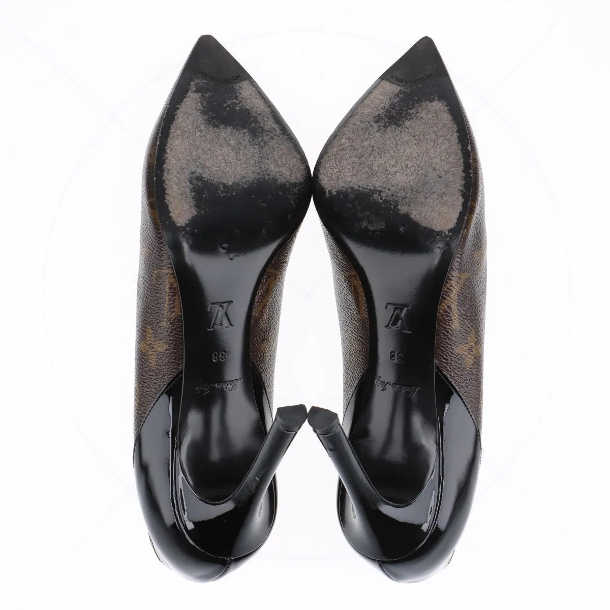 Louis Vuitton Monogram Pump Black × Brown