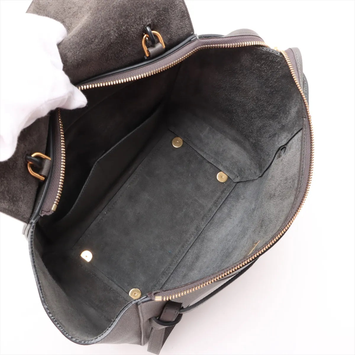 Celine Belt Bag Mini Leather Two-Way Handbag Gray